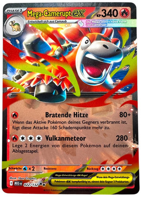 Mega Camerupt ex 022/132 Double Rare MEG Mega Entwicklung deutsch near mint