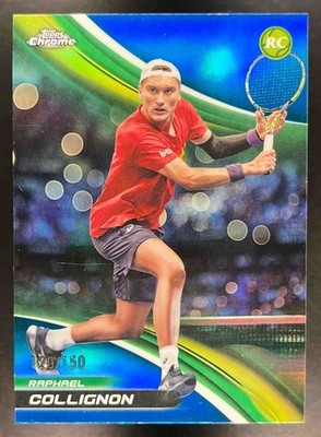 Raphael Collignon /150 2025 Topps Tennis Chrome Blue Refractor #189 RC