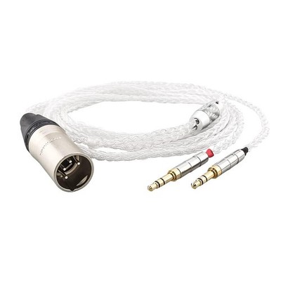 4-Pin XLR Balanced Male Cable 1.5m Pure Silver Headphone Cables
