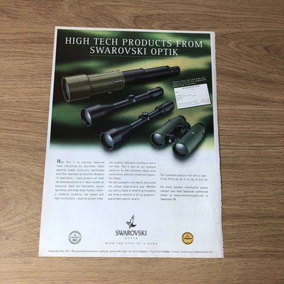GUNS98 MAGAZIN WERBUNG 12X9 SWAROVSKI OPTIK - THE EYES OF A HAWK