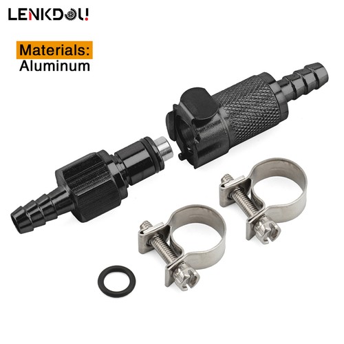 1/4" Gas Tank Fuel Line Hose Quick Release Connect Disconnect Coupling Kit Set - Picture 3 of 10