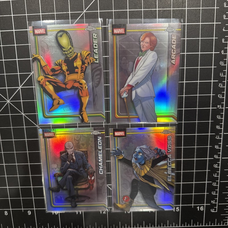 2026 Topps Chrome Marvel Comics REFRACTOR PARALLEL CARDS(4) 