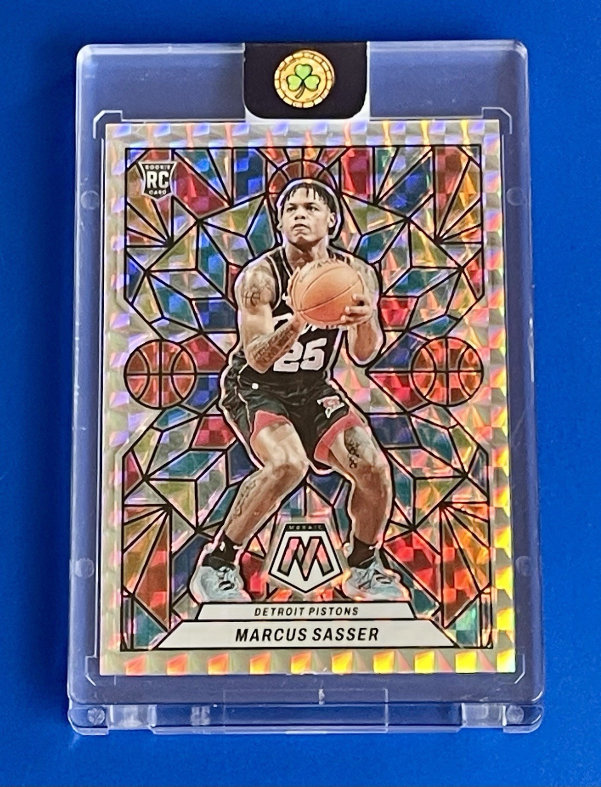 2023-24 Mosaic Marcus Sasser RC STAINED GLASS SSP
