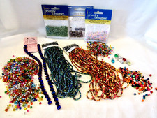 Beads for Jewelry Making - Brightly Colored  Clear Glass  Metal Beads - Wow 