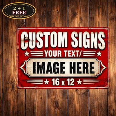 Custom Signs Personalized Make Your Own Metal Sign Custom Text Banner 8x12