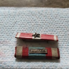 Lot 2 barrettes ruban militaires agrafe « ALGERIE » + barrette étoile France