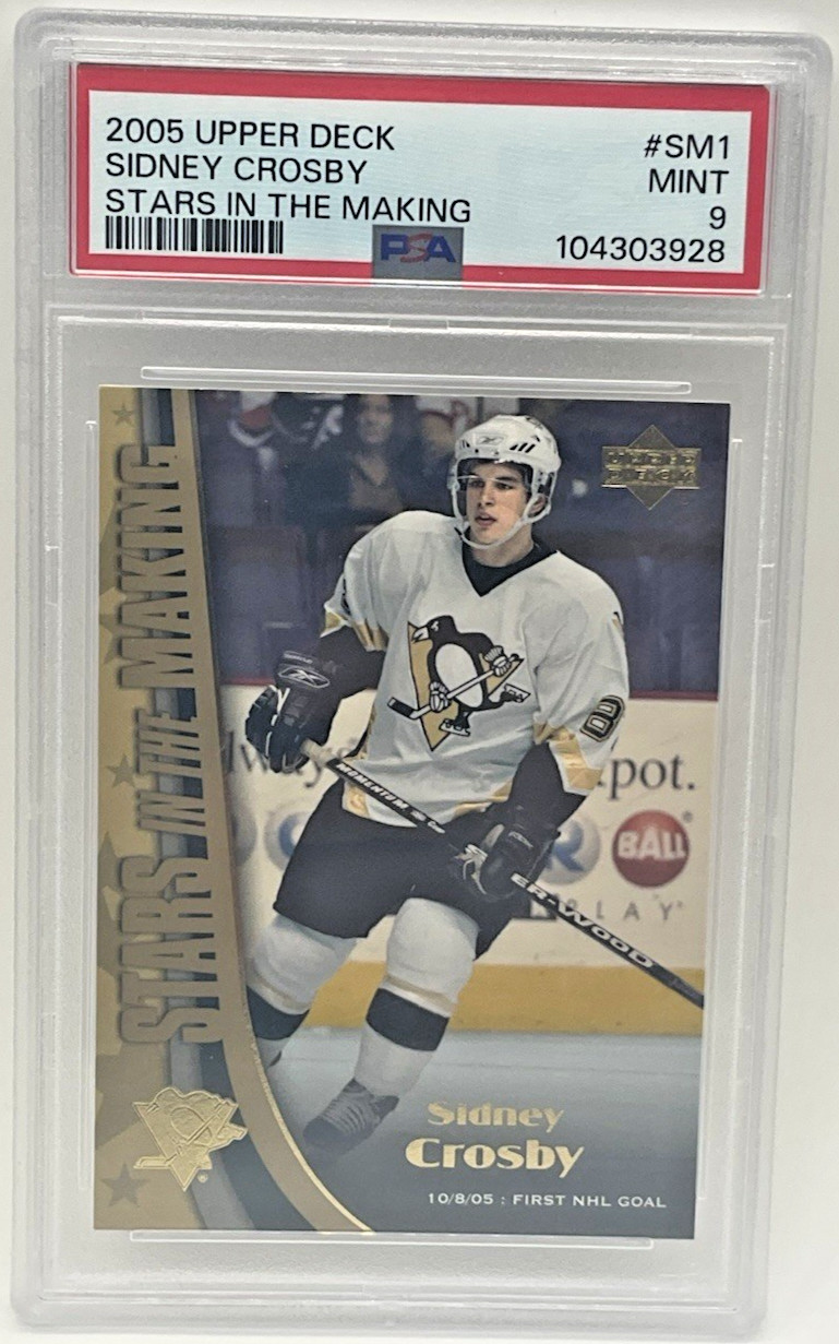 2005 UPPER DECK SIDNEY CROSBY STARS IN THE MAKING #SM1 PSA 9 view 1