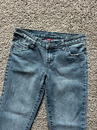 Y2K 2000s Smiths Latzhose Jeans Größe 5 Damen Ladies Flare Wide Leg Grunge 90s - Bild 2 von 8