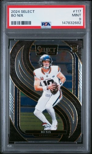 2024 PANINI SELECT #117 BO NIX PSA 9 Denver Broncos PSA 9