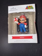 Hallmark Nintendo Super Mario Bros Mario with Super Mushroom Christmas Ornament