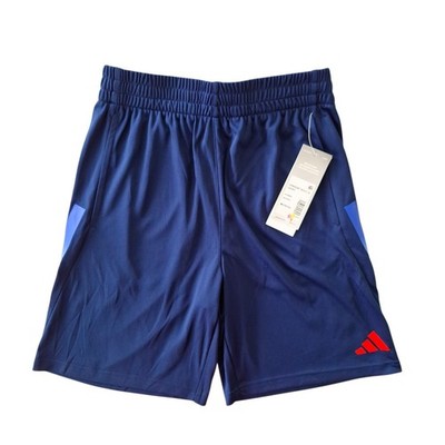 Adidas Boys Shorts Size M (10/12) Gradient Bold 3S Aeroready Navy/Red