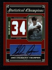 2004 Donruss Timeless Treasures Number Signatures 5/34 Nolan Ryan Auto HOF 4f5