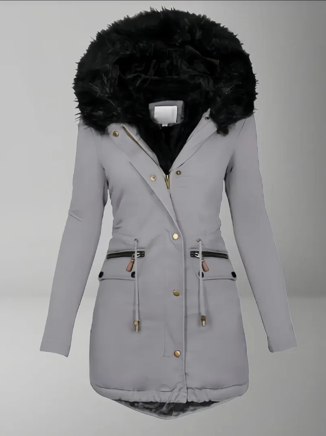 Size 5XL Winter Jacket with Hood -Warm Coat, H-Line Outerwear for Cold Weather
