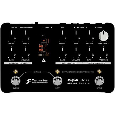 Two Notes AUDIO ENGINEERING ReVolt 3Channel AllAnalog Bass Simulator, DI Pedal
