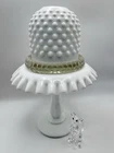 Vintage Fenton Pedestal Hobnail Milk Glass Fairy Lamp READ CONDITION NOTES