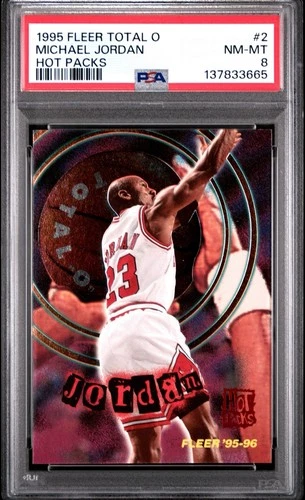 1995-96 Fleer Total O #2 Michael Jordan Hot Packs PSA 8