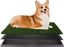 Artificial Grass Puppy Pee Pad for Dogs and Small Pets - 20x25 Medium, Green 