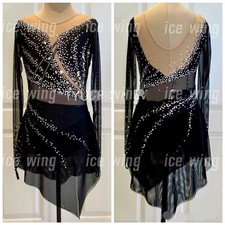 Figure Skating Dress Ice Skating Dress Competition Skating Wear black