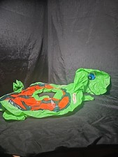Inflatable Turtle Ride On Pool Toy Tube Happy Turtle Green And Orange