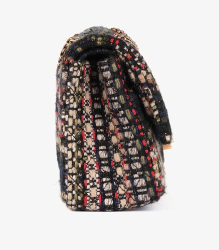 Chanel Multicolour Tweed & Black Lambskin Leather Paris-Salzburg 2.55 Reissue - Afbeelding 4 van 11