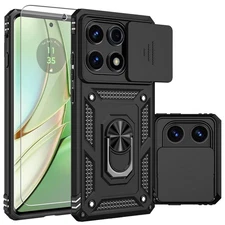 for Motorola Edge 2025 Case,with Camera Lens Cover HD Screen Protector,[Militar