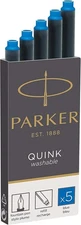 (Free Duty Tax) Parker 1950382 Quink Fountain Pen Refill Box of 5