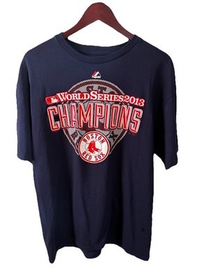 Boston Red Sox 2013 World Series Champions Majestic Delta Pro T-Shirt Size XL