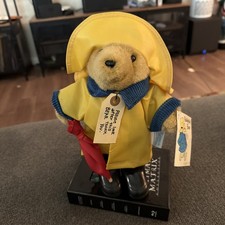 RARE 11" Paddington Bear Eden Toys w Yellow Raincoat Umbrella Rain Boots NWT