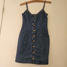 Mink Pink Denim Dark Blue Dress Size Small - Womens Festival Outfit 