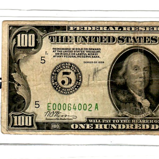 $100 (RICHMOND) "NUMBER 5" (5 DIGIT) "NUMBER 5 " 1928 (5 DIGIT)!! RARE NOTE!!!