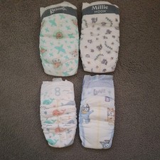 1 mille moon s7, 1 little rascals s7 1 up and up s8 , 1 luvs size 8