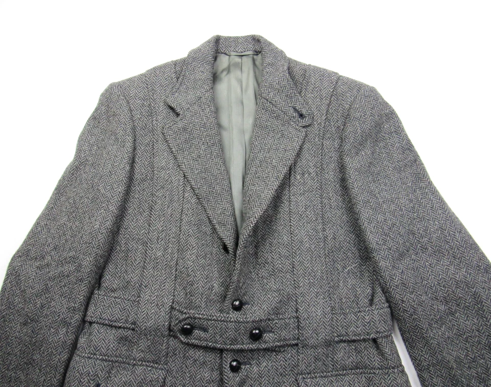 Vtg Scabal Bespoke Norfolk Jacket Mens 38 Tweed Wool Hunting Shooting Full Belt - Image 2 of 4