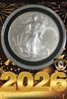 2026 $1 American Silver Eagle .999 Pure, Brillant Uncirculated With Capsule