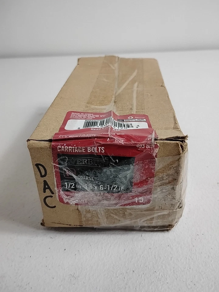 1/2 in.-13 x 6-1/2 in. Galvanized Carriage Bolts -DAC- pack of 15 - Image 2 of 4