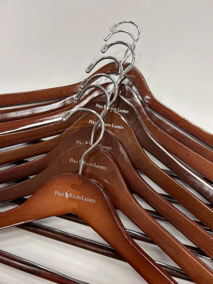 Polo Ralph Lauren Madera Madera Traje Chaqueta Pantalones Blazer Percha - (Lote de 8) - Foto 2 de 4