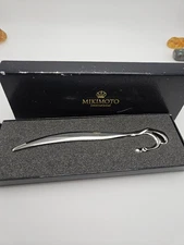 Mikimoto Silver Tone Genuine Akoya Pearl  Dangle Bookmark 