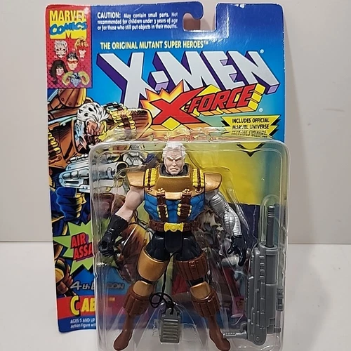 Vintage 1994 ToyBiz Marvel X-Men X-Force 4th Edition Cable Air Assault Action - Picture 1 of 3