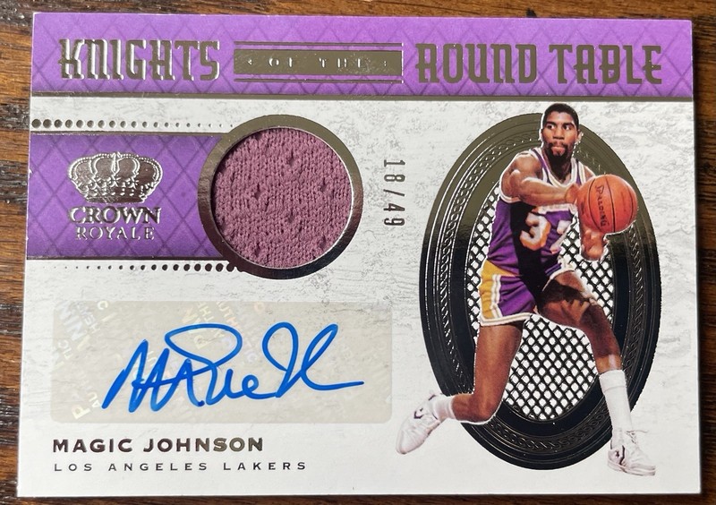 2021 Panini Magic Johnson /49 Game Used Memorabilia Patch Auto HOF Lakers
