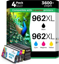 4pk 962XL Ink Cartridge for HP 962 OfficeJet Pro 9010e 9015e 9018e 9020e 9025e  