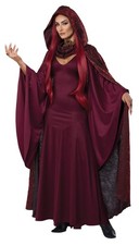 Adult Witch Costume Hooded Cloak Gown 5023 058 Long