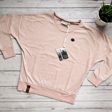 NWT NAKETANO Analbella Dropped Shoulder Sweatshirt S Pink