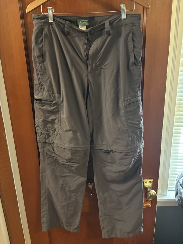 L.L.Bean convertible hiking cargo pants Grey 32x30