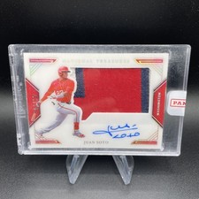 2020 National Treasures Juan Soto Clearly Jumbo Jersey Patch Auto 01/10 #CJS-JS