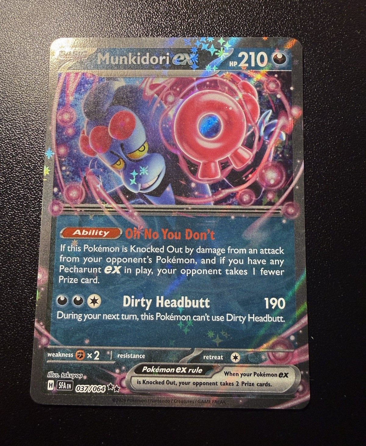 Munkidori ex 037/064 Shrouded Fable Double Rare Full Art Holo ENG Pokemon TCG