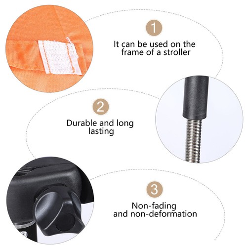Parasol Stroller Sun Shade Clip on Baby Toddler Umbrella with -on - Picture 5 of 11