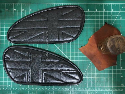 Leather Tank Pads for Royal Enfield Interceptor 650 - Picture 8 of 16