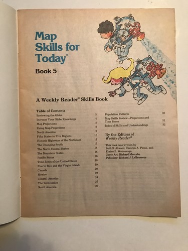 Map Skills For Today (A Weekly Reader Skills Book, 1986) Vintage - Picture 4 of 9