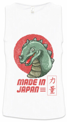Made In Japan Herren Tank Top Gamer Pixel Kaiju Godzilla Station Pacific Mech