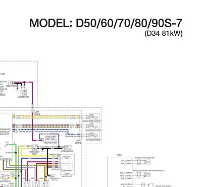 Doosan D50S-7 Forklift Lift Truck Electrical Wiring Diagram Manual Sheet
