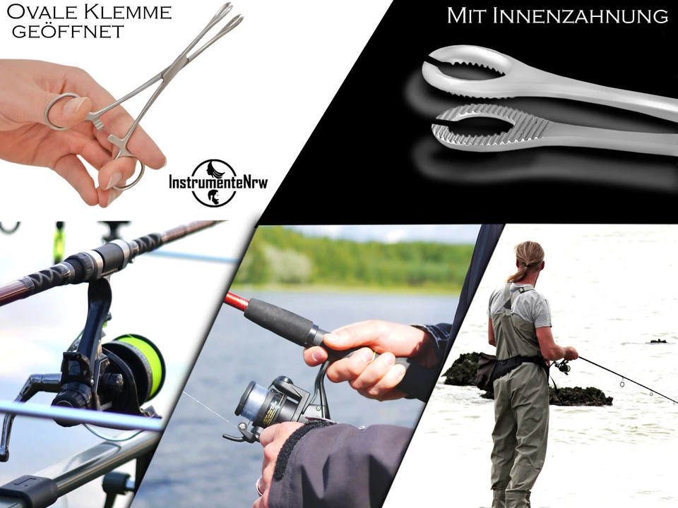 Piercingklemme Zange offen 17,0 cm Piercingzange Piercing Klemme Edelstahl - Bild 2 von 4